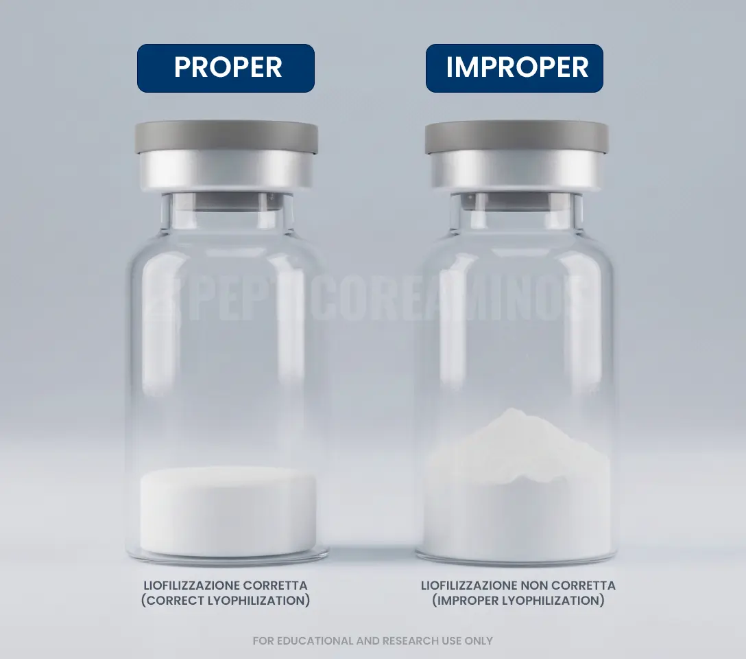Liofilizzazione corretta dei peptidi
